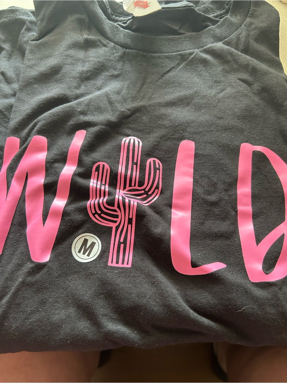 Unisex - Black with Pink Print